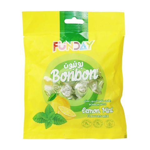 Funday Lemon Mint Flavored Bonbon Bag - 80 gram
