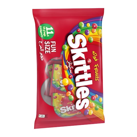 Buy Skittles Candies Fruits Flavored 18g x 11 Piece in Saudi Arabia