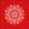 Ambiente Large Mandala White/Red Napkins
