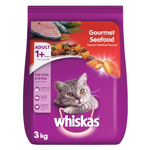 Whiskas Gourmet Seafood Dry Food, Bag of 3kg