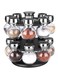 Generic 16-Piece Glass Jar With Revolving Rack
