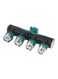 Generic 4 Way Hose Splitter Tube Connector Black/Blue/Silver 20.5x12.3centimeter