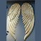 LINGWEI Small Angel Wings Iron Wall Decor Metal Wings Wall Ornament Rustic Style Glowing Wings Decor Hanging Industrial Wind Wall Decor Crafts