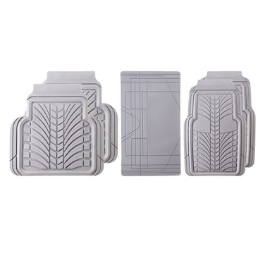 MB 5 PC TREAD CAR MATS GREY (91055)