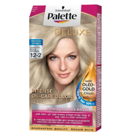 Schwarzkopf Palette Deluxe Oil Care Hair Color Palette Kit, 12-2 Titanium Light Blonde 50ML
