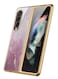 Samsung Galaxy Z Fold 4 Case Luxury Plating Cover with Built-in Screen Protector Glass Hybrid Full Body Protection Flip Cover