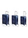Biggdesign 3 Piece Ocean Design Carry On Luggage Set Navy