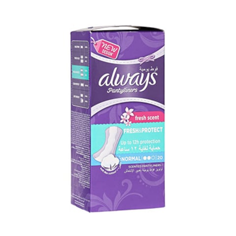 Always Fresh And Protect Fresh Scent Normal Pantyliners 20 Pieces