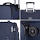Eminent Expandable Luggage Trolley Bag Soft Suitcase for Unisex Travel Polyester Shell Lightweight with TSA lock Double Spinner Wheels E777SZ Medium Checked 24 Inch Navy Blue