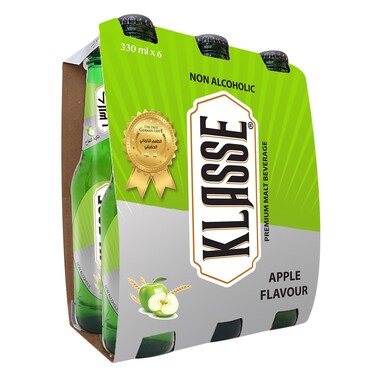 Klasse Apple Flavored Malt Drink, Glass Bottle 330ml&times; 6