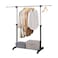 Adjustable Garment Rack Clothing Rail With Wheels Black