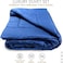 Hotel Linen Klub Deluxe King Comforter 5 PC Set - 100% Cotton 250TC Dobby Jacquard Box Sateen Textured Design, Size: 220 x 240cm, Navy Blue