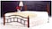 Karnak Wood And Steel Bed Size 190x120 With Wooden Legs And Medicated Mattress Cherry Brown