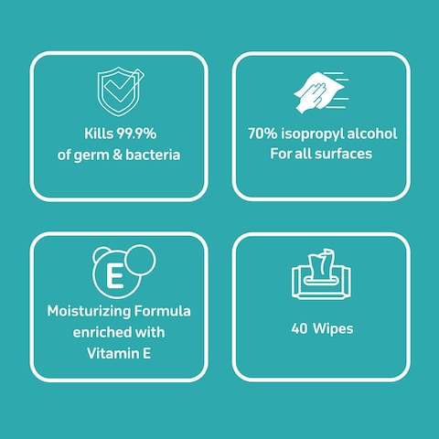 Carrefour All Surface Alcohol 40 Wipes