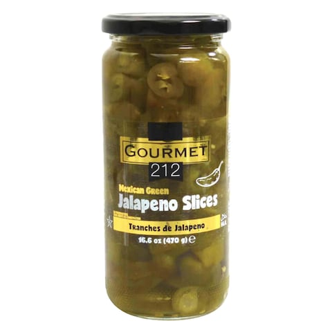 Gourmet 212 Mexican Green Jalapeno Slices 470g