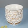 Ramadan Design Set of 6 Ceramic Soup Bowls, Cereals， Rice，Pasta， Salad Oatmeal, Thick-edge Non-slip Design with ramadan designs ，gold and white color(L-8*W-15*H-6.5CM)