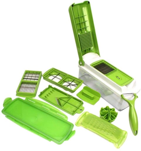 Generic Nicer Dicer Multi Chopper Vegetable Cutter Fruit Slicer Green