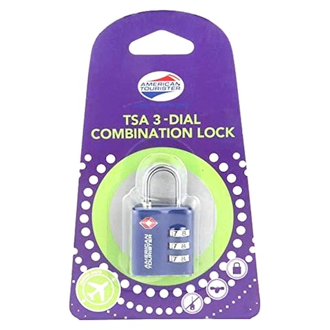 American Tourister TSA 3-Dial Combination Lock Blue