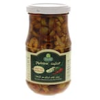 Buy Halwani Bros Sliced Olives With Chili Olive Oil 325 gr in Kuwait