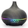 SKY-TOUCH Essential Oil Diffuser, 550ml Oil Diffuser with 4 Timer, Aromatherapy Diffuser with Auto Shut-off Function, Cool Mist Humidifier BPA-Free for Bedroom Home (Dark Brown)