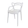 Jilphar Classical Fiber Plastic Molded Dining Chair JP1325B White