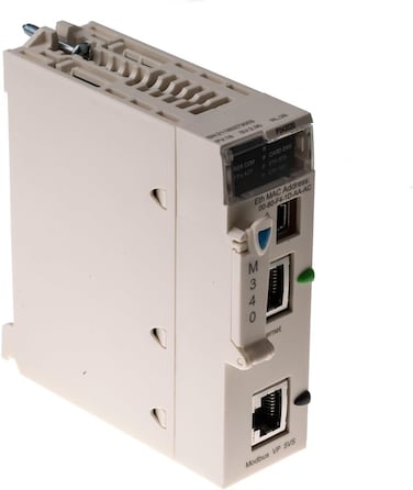 Schneider PLC Modicon M340_ Processor module, Modicon M340 automation platform, max 1024 discrete + 256 analog I/O, Modbus, Ethernet_ [BMXP342020]