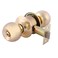 Geepas Stainless Steel Cylindrical Lock Gold Plated - Security Lock | 53Mm 304 Stainless Steel Knobs With Latch Bolt, Stricker &amp; Screws With Key Operation | Ideal For Bedroom, Bathroom &amp; More