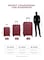 PARA JOHN 3-Piece Hard Side ABS Luggage Trolley Set 20/24/28 Inch Wine Red