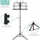 Mike Music Folding Sheet Music Stand, Professional Portable Stand For Sheet Music, Adjustable Music Holder With Carrying Bag, Lightweight Highly Portable Folding Sheet Music Stand 1Pck, Black)