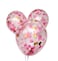 Party Time 10-Piece 12" Hearts Confetti Balloon Valentines Day Decoration - For Birthday Wedding Proposal Bridal Shower Party Decoration - Valentines Balloon Decoration (Pink &amp; Gold)