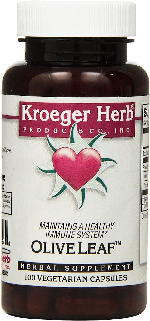 Kroeger Herb Co Olive Leaf Capsules, 100 Count