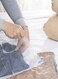 Generic 6-Piece Reusable Vacuum Storage Bag Set With Pump Clear/Blue/Yellow