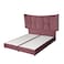 In House Milano Velvet Bed Frame - Single - 200x120 cm - Dark Pink