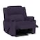 إن هاوس كرسي استرخاء سينمائي هزاز ودوار منجد بالمخمل مع حامل أكواب - بنفجسي غامق - ليزي تروي