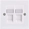 DKURVE&reg; Wall / Face Plates Cat5E Cat6 Ethernet RJ45 Face Plate Sockets Dual Port White 50 PCS