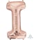Anagram Letter I Foil Balloon- 32-Inch Size- Rose Gold