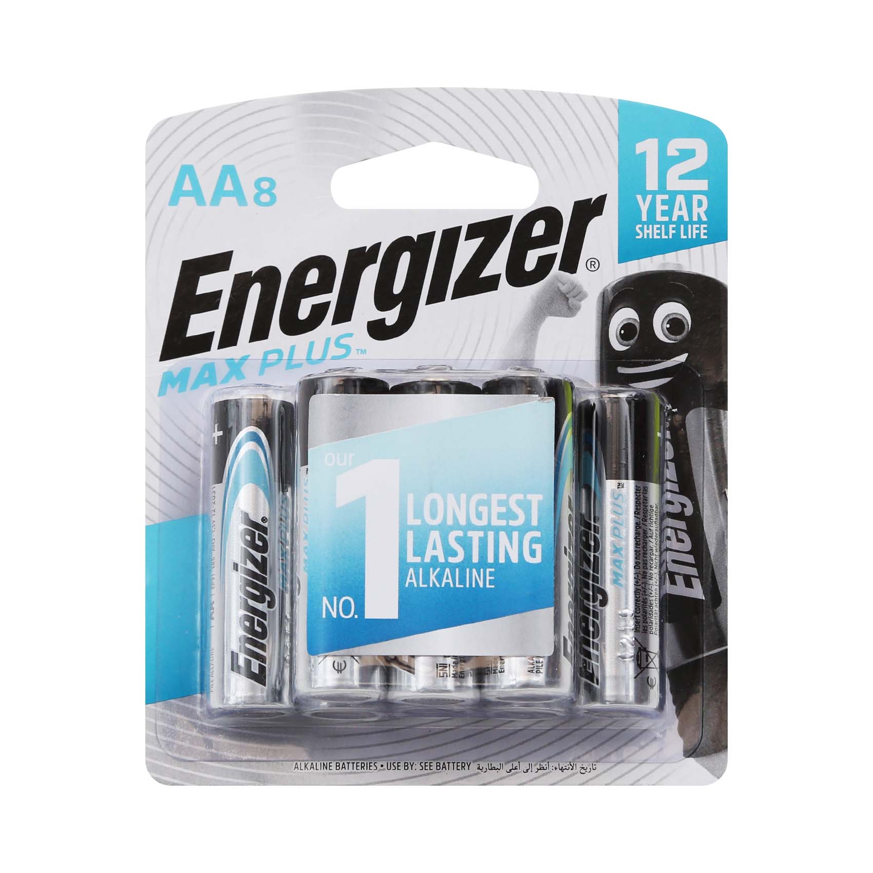 Energizer Max Plus Alkaline Battery AA 1.5V×8pcs