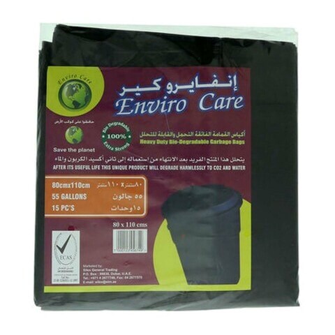 Buy Enviro Care Heavy Duty Biodegradable Garbage Bag Rolls 55 Gallons 15 count in Kuwait