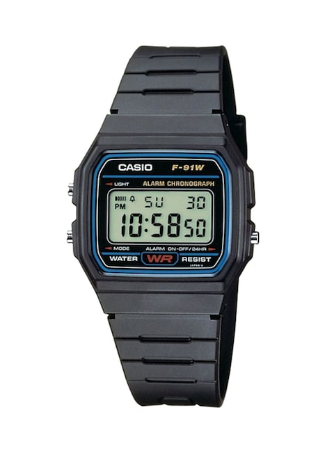 Casio Men s Water Resistant Resin Digital Watch F 91W 1DG
