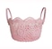 Multipurpose Storage Cotton Basket Pink 23x15cm