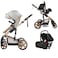 Teknum 3 in 1 Pram stroller - Grey + Infant Car Seat