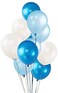 100 Pack 12&quot; White &amp; Dark Blue &amp; Light Blue Balloons Set, Valentines Day Party Decorations