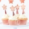 Ginger Ray Cupcake Toppers with Tassel 12-Pieces- Rose Gold
