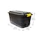 Strata - Heavy Duty Storage Box with Wheels - 75 Litre - 77 x 42 x 40 cm - Made in UK