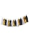 15-Piece Black,Gold&amp;White Paper Tassel Garland