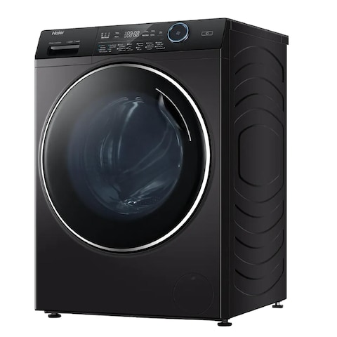 غسالة ملابس هاير 10.5 كجم اتوماتيك بمجفف 6 كجم وموتور إنفرتر - فضي غامق - HWD100-B14979S8