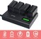 DMK Power 4-Channel Charger And NP-F970 (9800mAh) 4-pack Batteries made for LED Video Light and Monitor only (Not for Cameras)