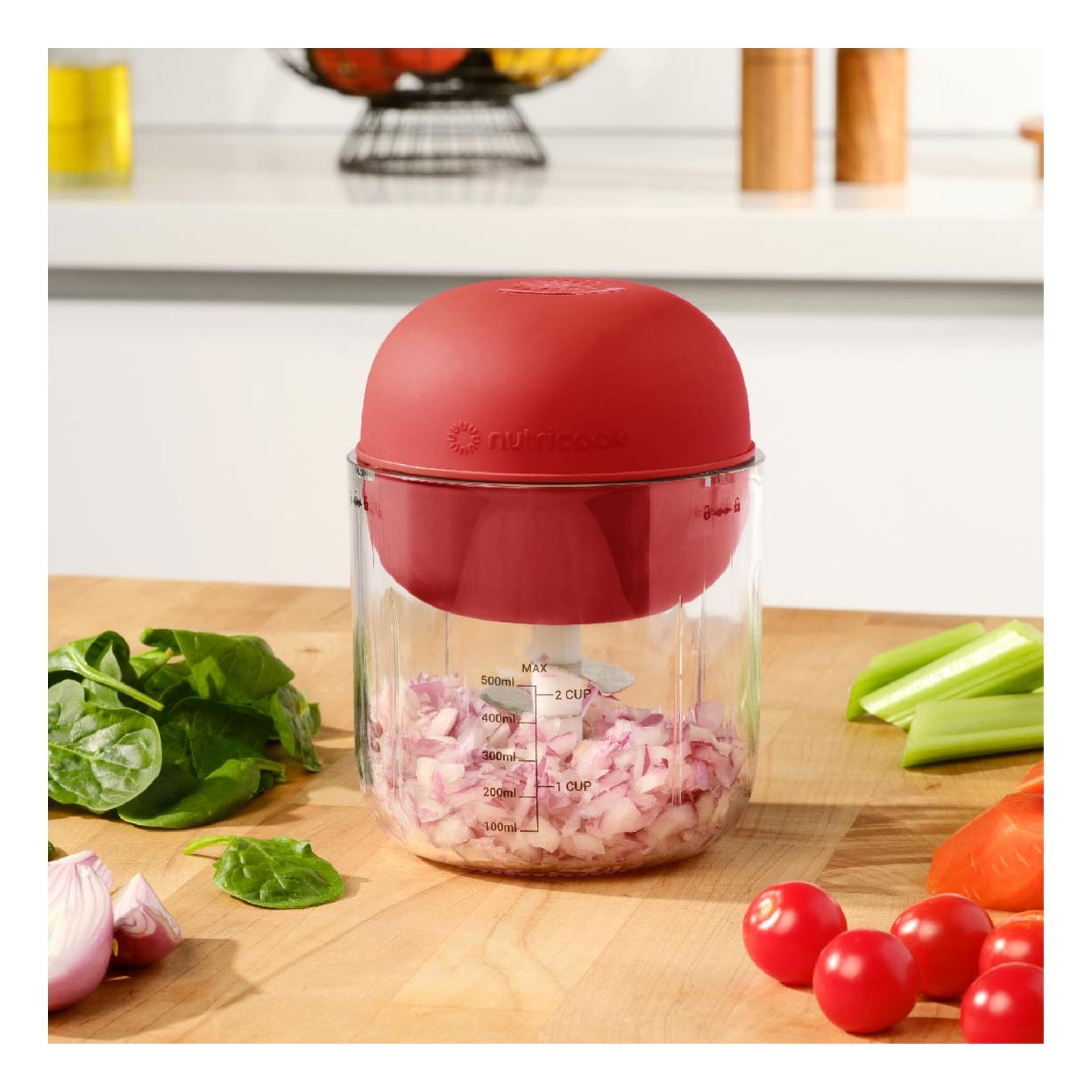 Nutricook Choppi Cordless Rechargeable Chopper CH600R-ME Red 500ml