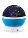 Generic Rotary Flashing Star Moon Projector Night Light Blue/White/Black 13X13X14.5cm