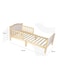 Moon Wooden Toddler Bed, 143X73X60 cm 3 To 12 Years
